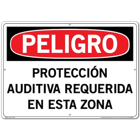 Vestil Polystyrene Sign, 14-1/2" Height, 20-1/2" Width, Polystyrene, Rectangle, Spanish SI-D-14-E-PS-040-S